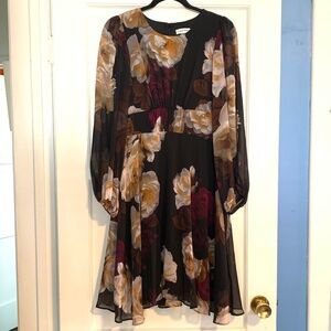 Calvin Klein Dark Floral Dress